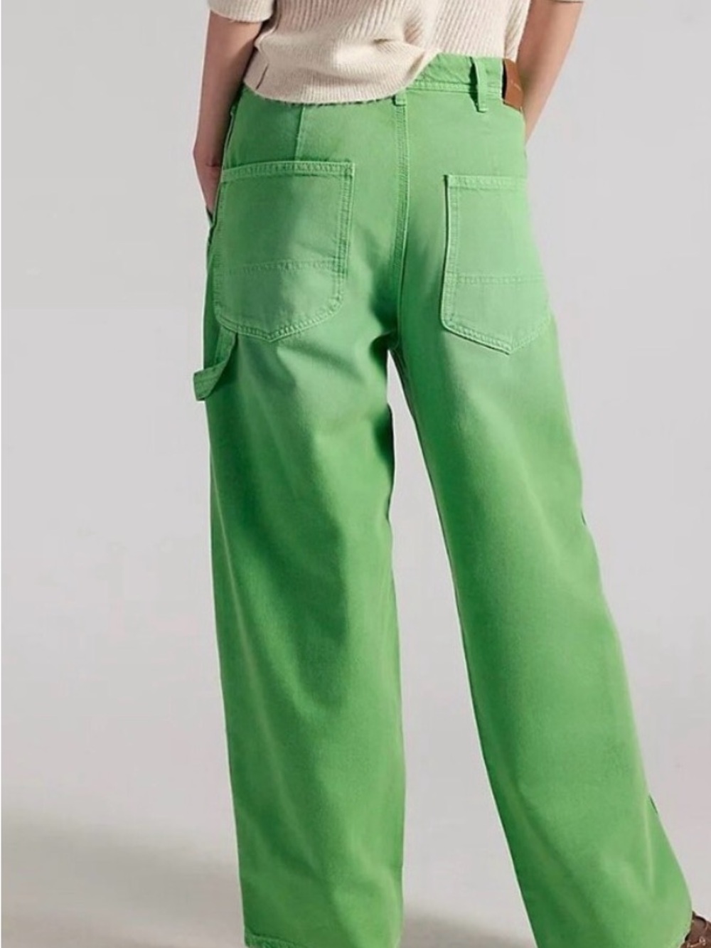 Free People We The Free Easton Low-Rise Workwear Jeans. NWT. Green - Picture 7 of 7